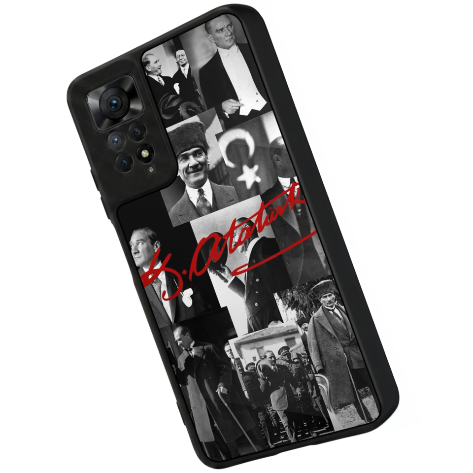 Xiaomi Redmi Note 12 Pro Uyumlu Mustafa Kemal Ataturk Tasarımlı Glossy Premium Kılıf