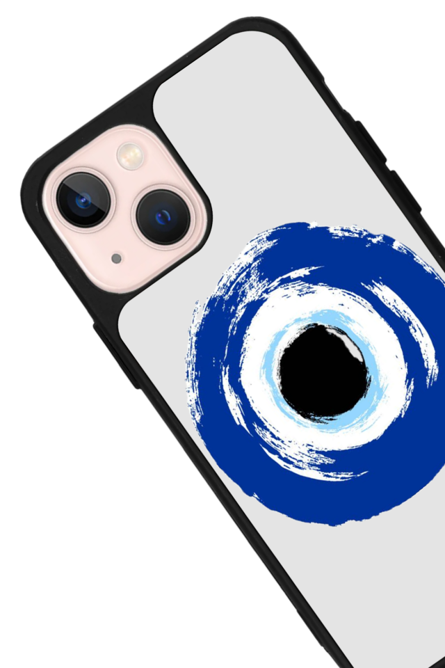 iPhone 14 Plus Uyumlu Nazar Tasarımlı Glossy Premium Kılıf