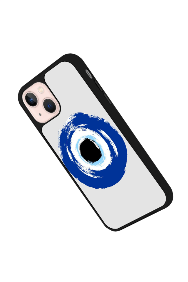 iPhone 14 Plus Uyumlu Nazar Tasarımlı Glossy Premium Kılıf