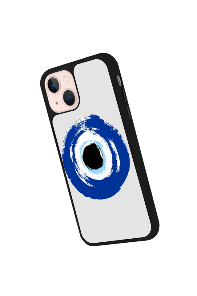 iPhone 14 Plus Uyumlu Nazar Tasarımlı Glossy Premium Kılıf