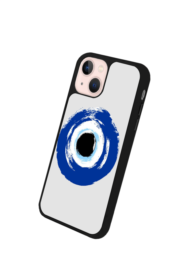 iPhone 14 Plus Uyumlu Nazar Tasarımlı Glossy Premium Kılıf