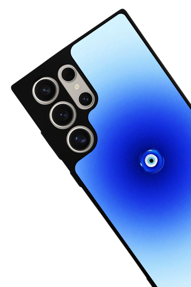 Samsung Galaxy S22 Ultra Uyumlu Nazar Tasarımlı Glossy Premium Kılıf