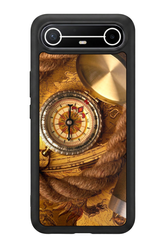 Tecno Spark Slim 5G Uyumlu Pusula Tasarımlı Glossy Premium Kılıf
