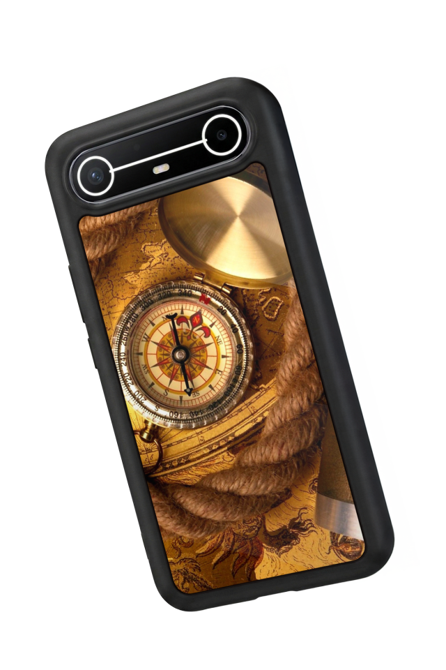 Tecno Spark Slim 5G Uyumlu Pusula Tasarımlı Glossy Premium Kılıf