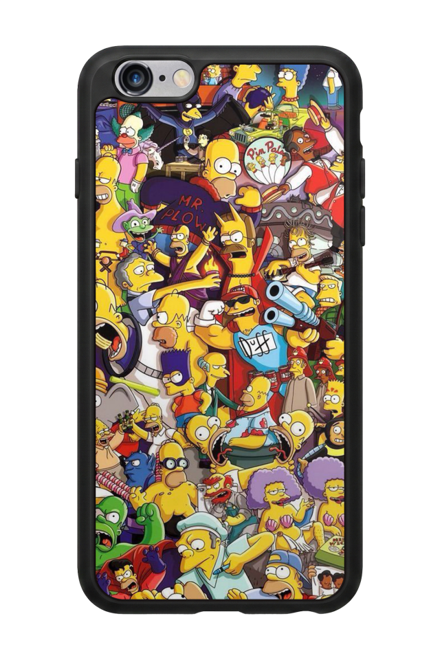 iPhone 6s Plus Uyumlu The Simpsons Tasarımlı Glossy Premium Kılıf