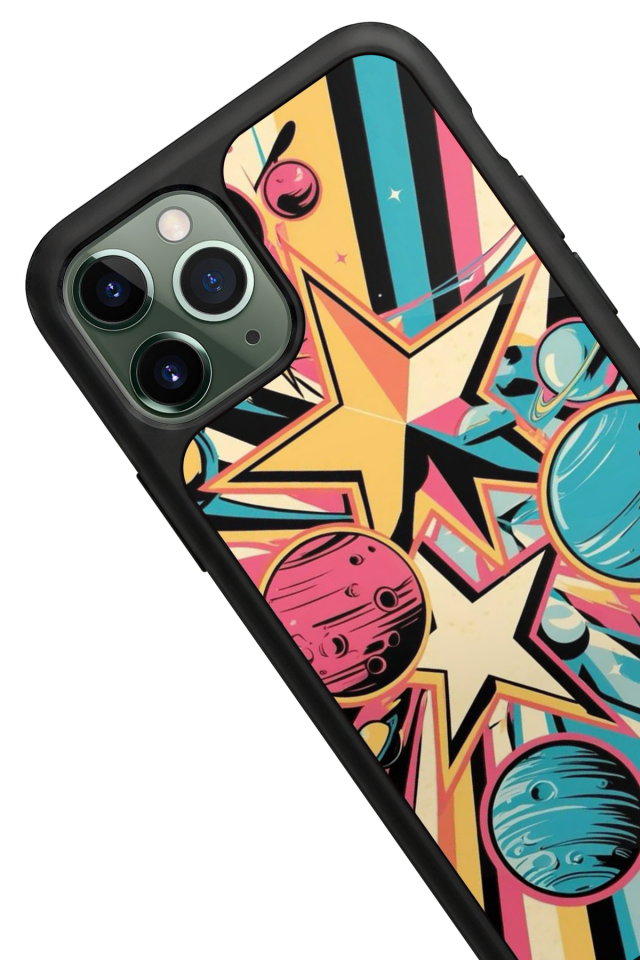 iPhone 11 Pro Uyumlu Uzay Tasarımlı Glossy Premium Kılıf