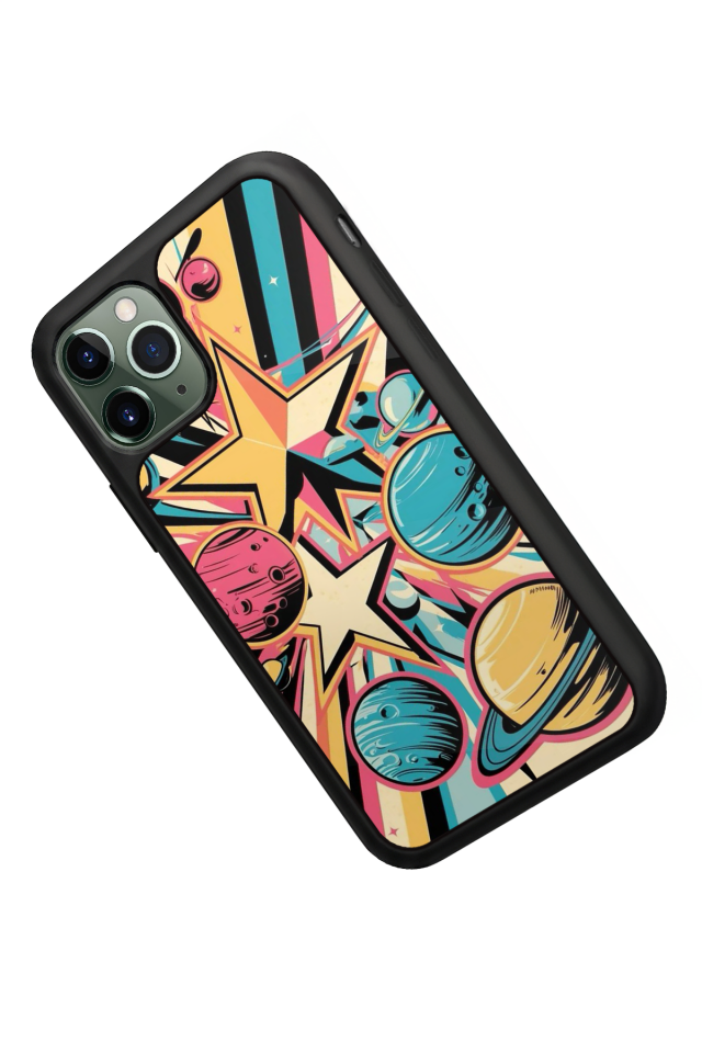 iPhone 11 Pro Uyumlu Uzay Tasarımlı Glossy Premium Kılıf
