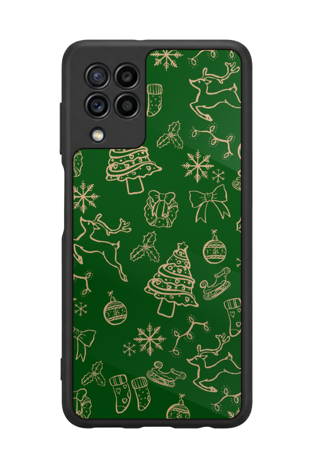 Samsung Galaxy M32 Uyumlu Yilbasi Christmas Tasarımlı Glossy Premium Kılıf