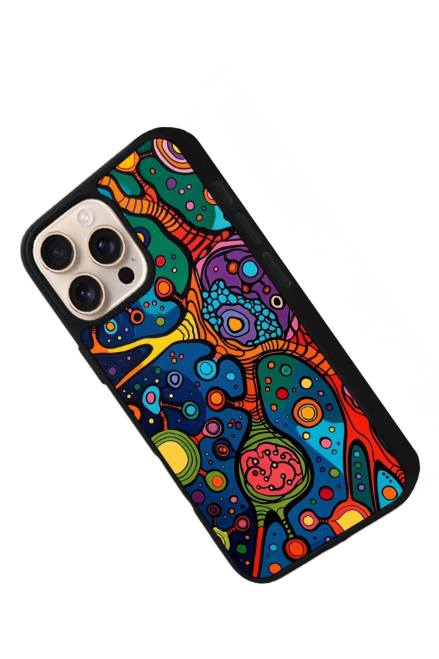 iPhone 14 Pro Uyumlu Abstract Tasarımlı Glossy Premium Kılıf