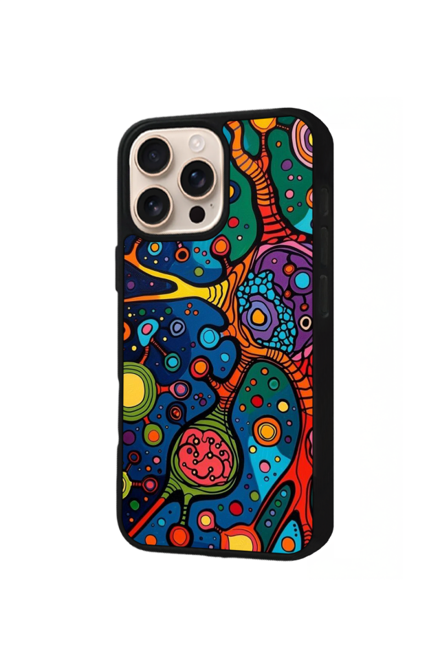 iPhone 14 Pro Uyumlu Abstract Tasarımlı Glossy Premium Kılıf