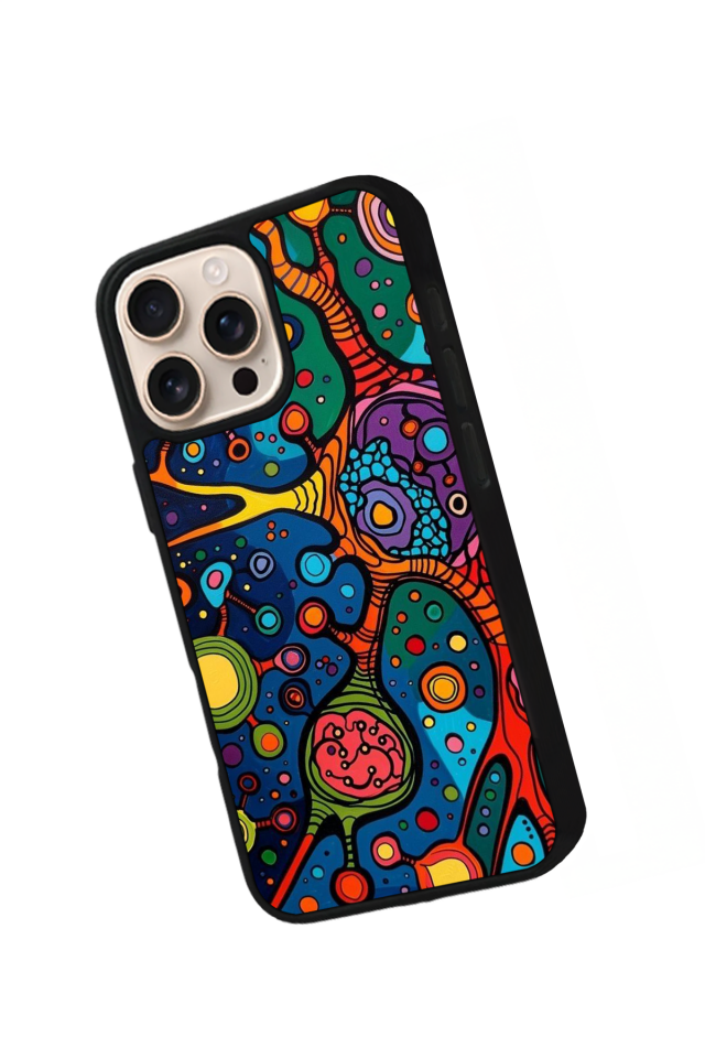 iPhone 14 Pro Uyumlu Abstract Tasarımlı Glossy Premium Kılıf
