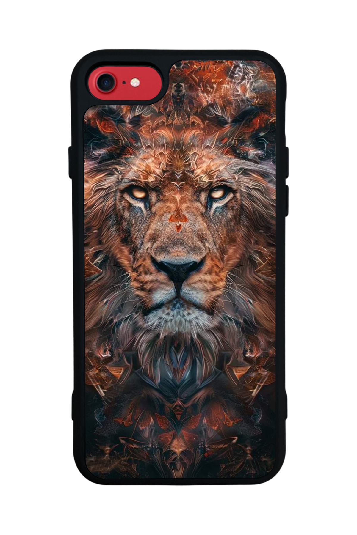 iPhone SE Uyumlu Aslan Tasarımlı Glossy Premium Kılıf