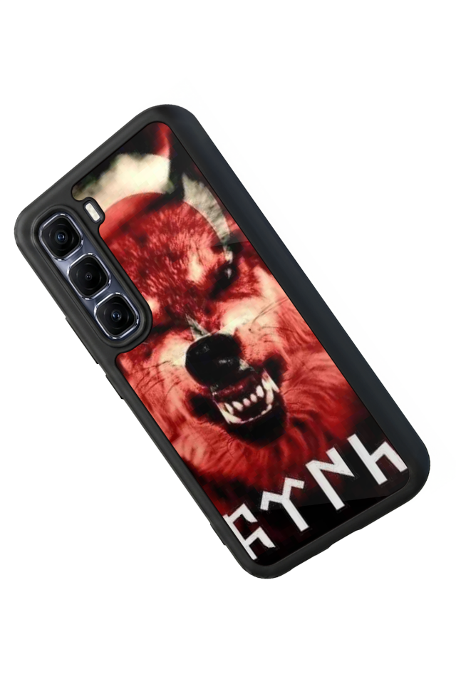 Infinix Hot 60 Pro Plus Uyumlu Bozkurt Tasarımlı Glossy Premium Kılıf