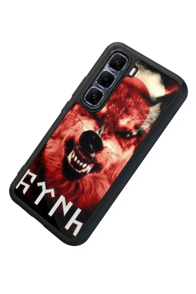 Infinix Hot 60 Pro Plus Uyumlu Bozkurt Tasarımlı Glossy Premium Kılıf