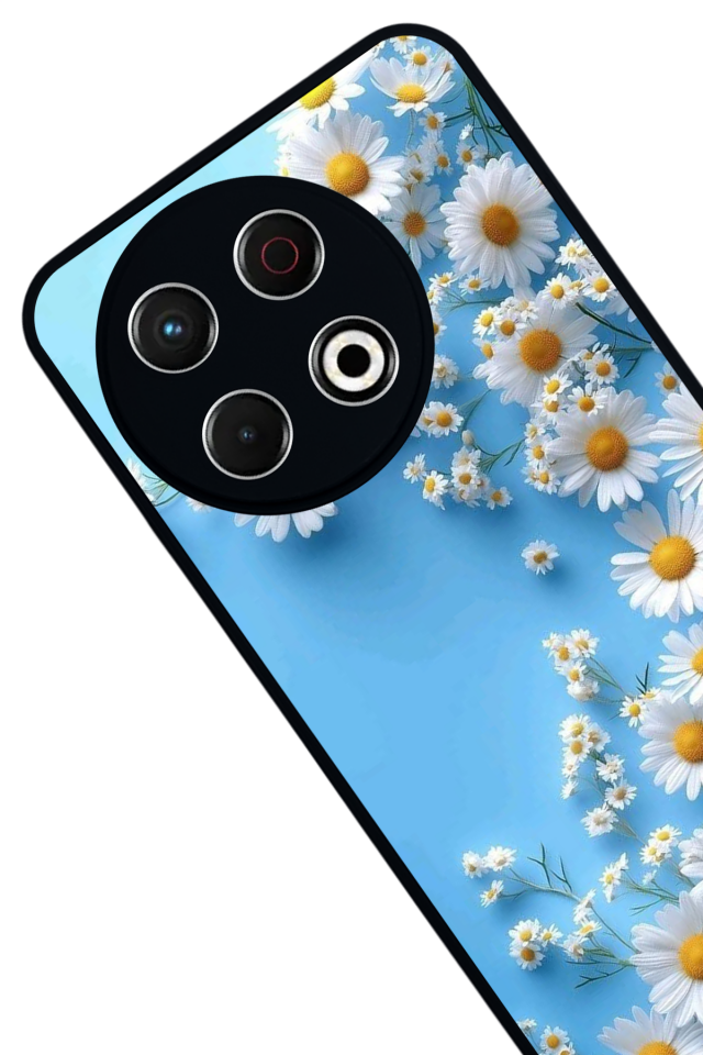 Tecno Spark 30 Pro Uyumlu Cicek Tasarımlı Glossy Premium Kılıf