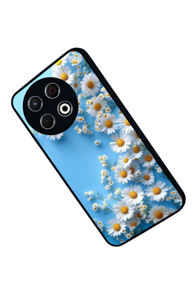 Tecno Spark 30 Pro Uyumlu Cicek Tasarımlı Glossy Premium Kılıf