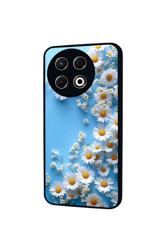 Tecno Spark 30 Pro Uyumlu Cicek Tasarımlı Glossy Premium Kılıf