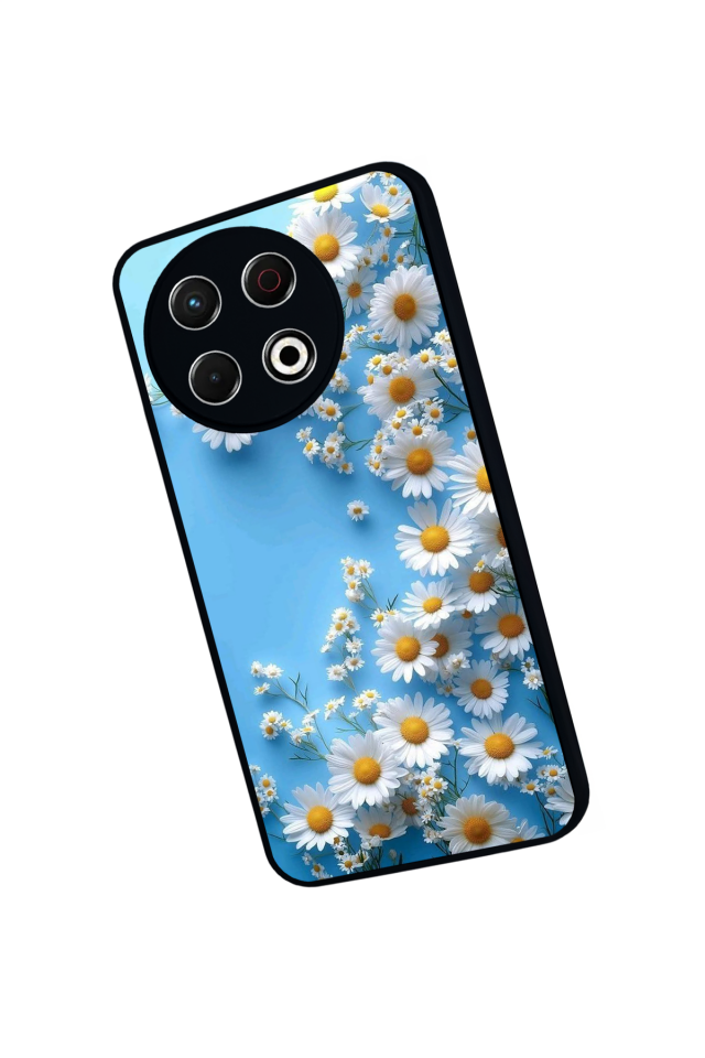 Tecno Spark 30 Pro Uyumlu Cicek Tasarımlı Glossy Premium Kılıf