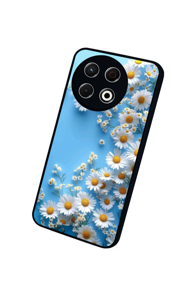 Tecno Spark 30 Pro Uyumlu Cicek Tasarımlı Glossy Premium Kılıf