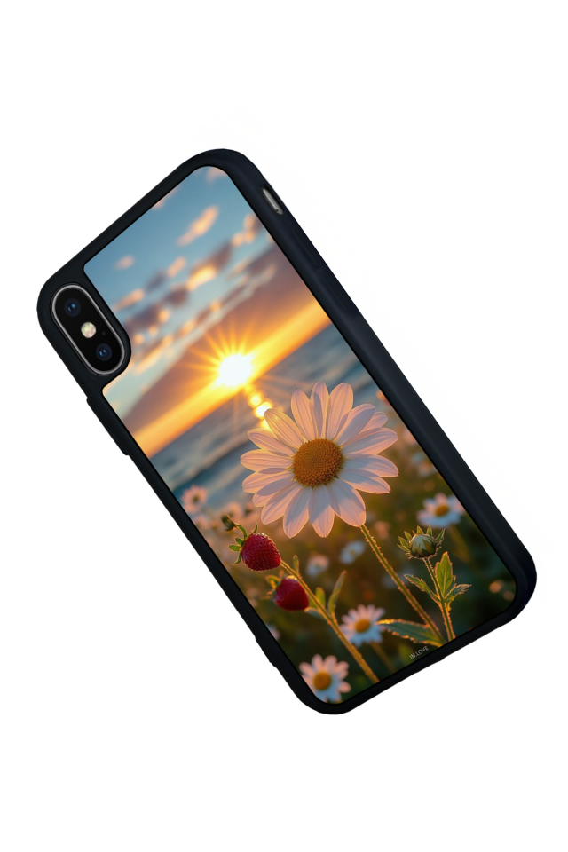 iPhone X/ XS Uyumlu Cicek Tasarımlı Glossy Premium Kılıf