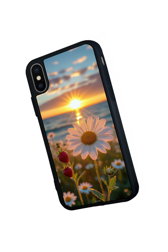iPhone X/ XS Uyumlu Cicek Tasarımlı Glossy Premium Kılıf