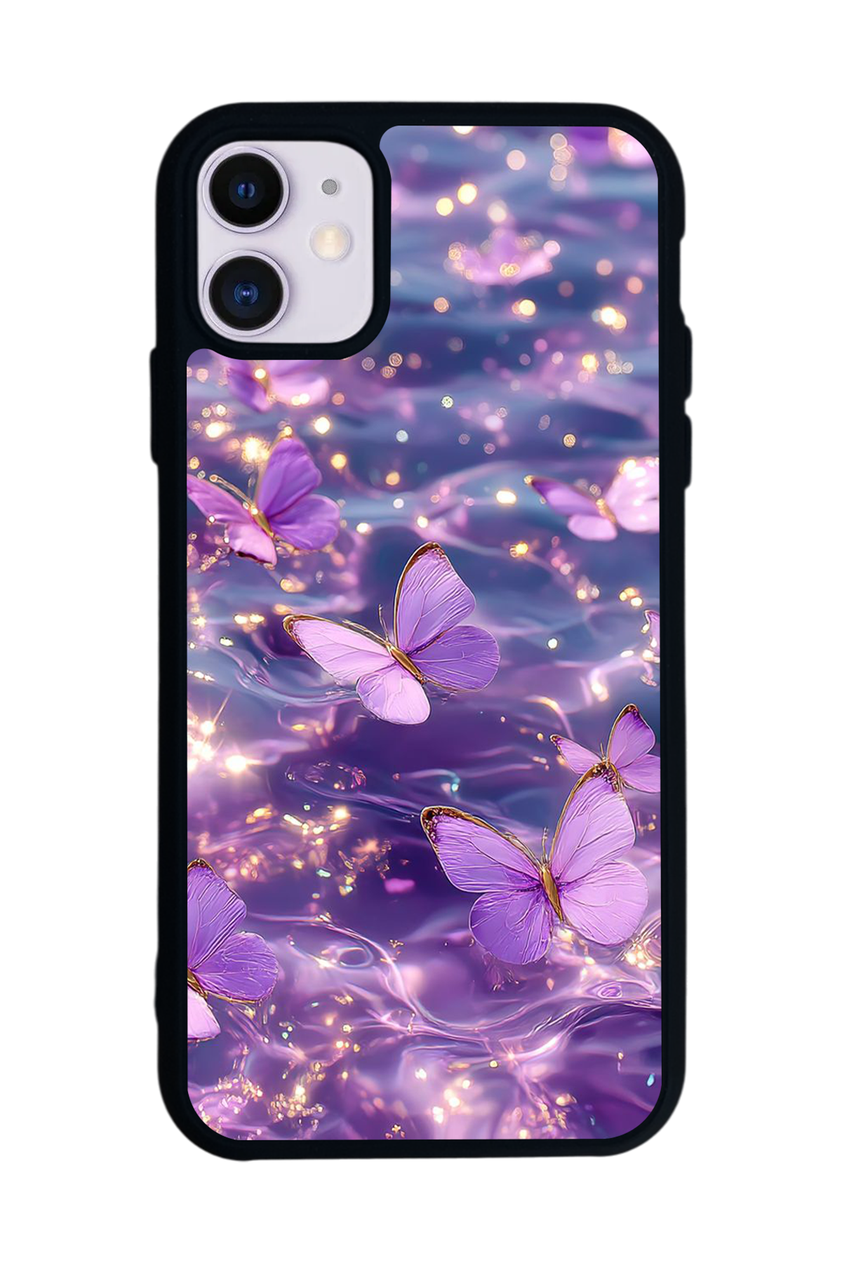 iPhone 11 Uyumlu Kelebek Tasarımlı Glossy Premium Kılıf