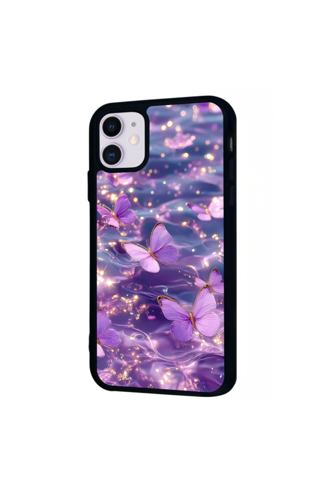 iPhone 11 Uyumlu Kelebek Tasarımlı Glossy Premium Kılıf