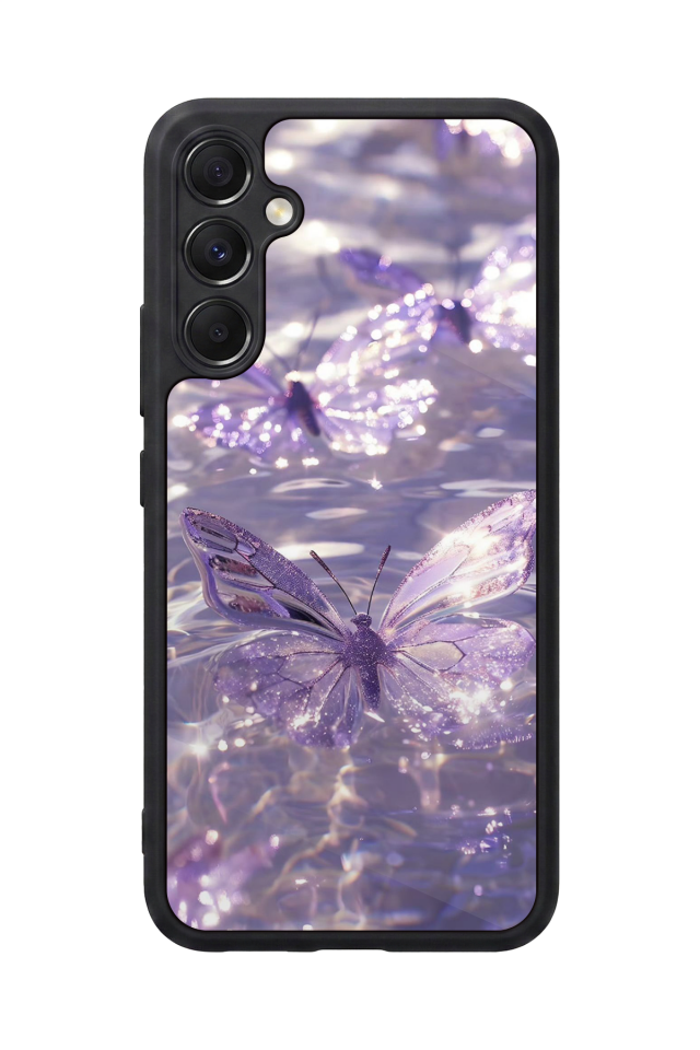 Samsung Galaxy M34 Uyumlu Kelebek Tasarımlı Glossy Premium Kılıf