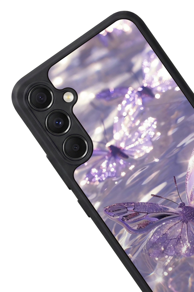 Samsung Galaxy M34 Uyumlu Kelebek Tasarımlı Glossy Premium Kılıf