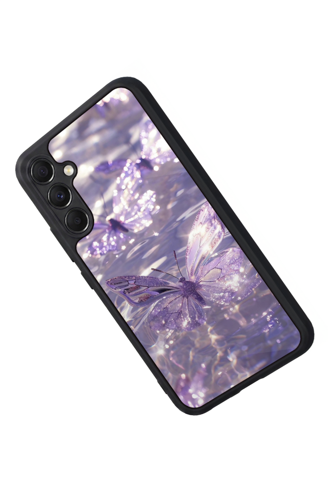 Samsung Galaxy M34 Uyumlu Kelebek Tasarımlı Glossy Premium Kılıf