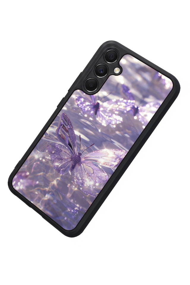 Samsung Galaxy M34 Uyumlu Kelebek Tasarımlı Glossy Premium Kılıf