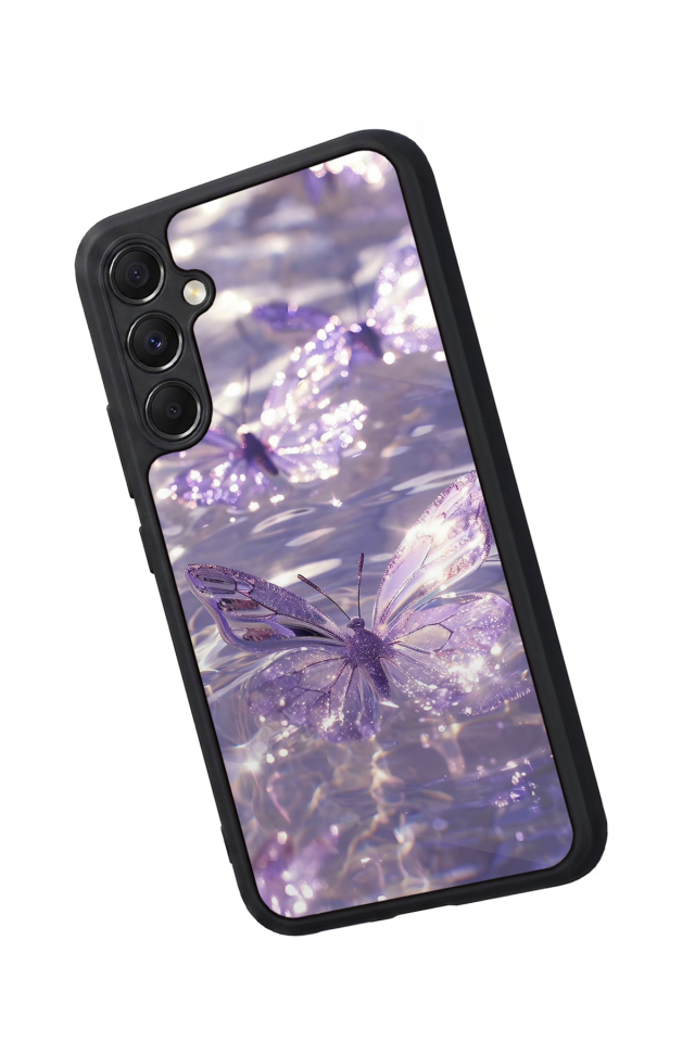Samsung Galaxy M34 Uyumlu Kelebek Tasarımlı Glossy Premium Kılıf