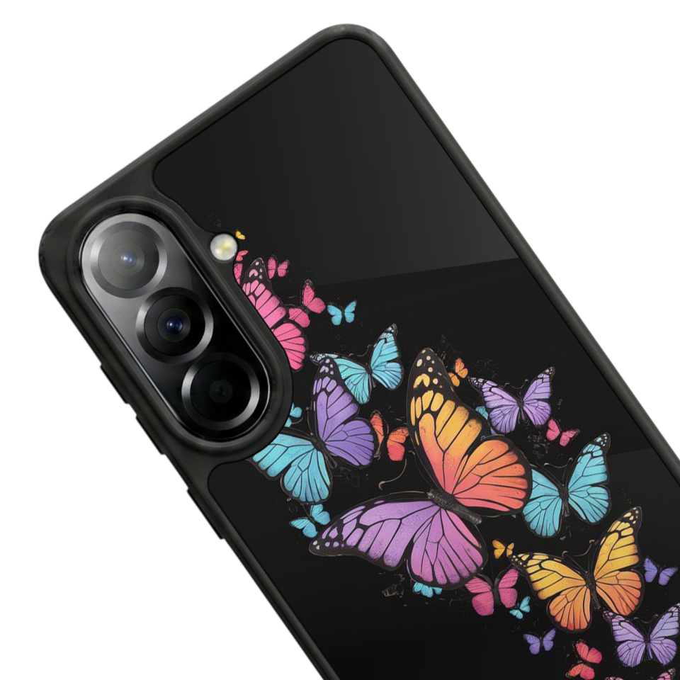Samsung Galaxy A37 Uyumlu Kelebek Tasarımlı Glossy Premium Kılıf