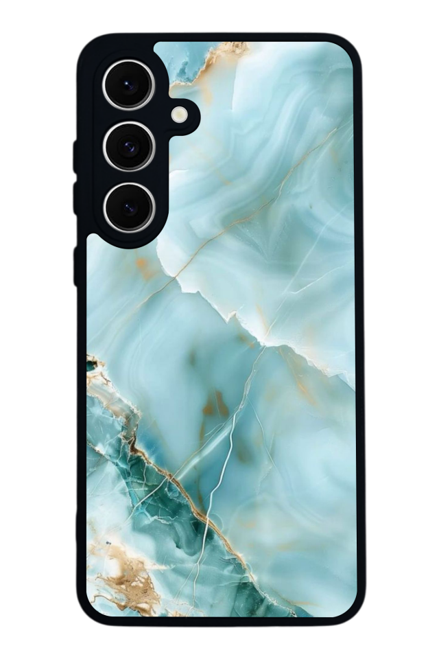 Samsung Galaxy S24 FE Uyumlu Mermer Marble Tasarımlı Glossy Premium Kılıf