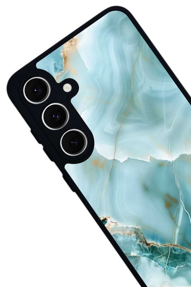 Samsung Galaxy S24 FE Uyumlu Mermer Marble Tasarımlı Glossy Premium Kılıf