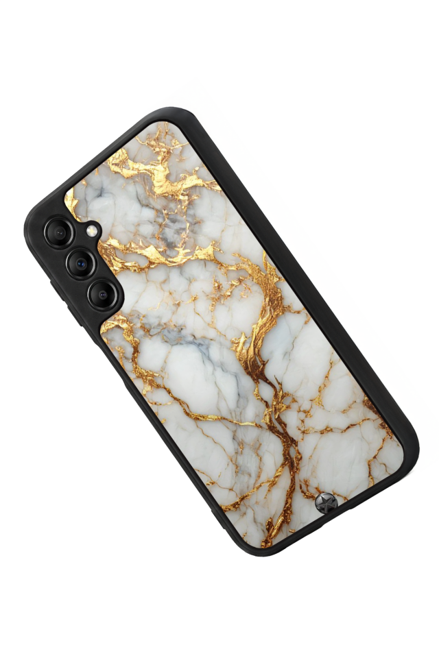 Samsung Galaxy A14 Uyumlu Mermer Marble Tasarımlı Glossy Premium Kılıf