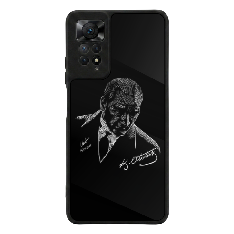 Xiaomi Redmi Note 12 Pro Uyumlu Mustafa Kemal Ataturk Tasarımlı Glossy Premium Kılıf
