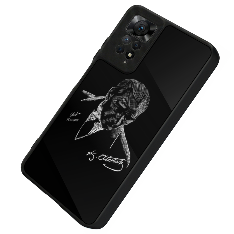 Xiaomi Redmi Note 12 Pro Uyumlu Mustafa Kemal Ataturk Tasarımlı Glossy Premium Kılıf