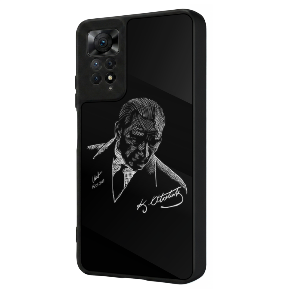 Xiaomi Redmi Note 12 Pro Uyumlu Mustafa Kemal Ataturk Tasarımlı Glossy Premium Kılıf