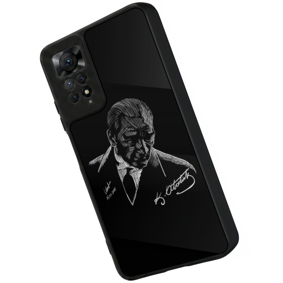 Xiaomi Redmi Note 12 Pro Uyumlu Mustafa Kemal Ataturk Tasarımlı Glossy Premium Kılıf