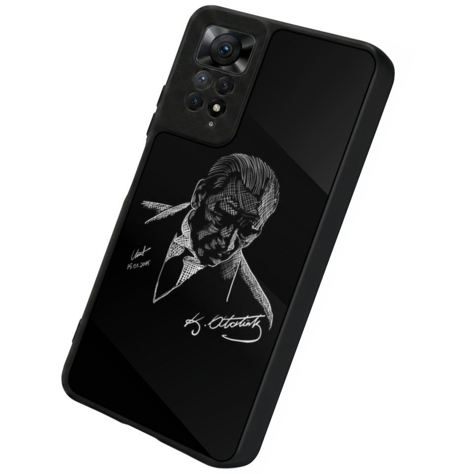 Xiaomi Redmi Note 12 Pro Uyumlu Mustafa Kemal Ataturk Tasarımlı Glossy Premium Kılıf
