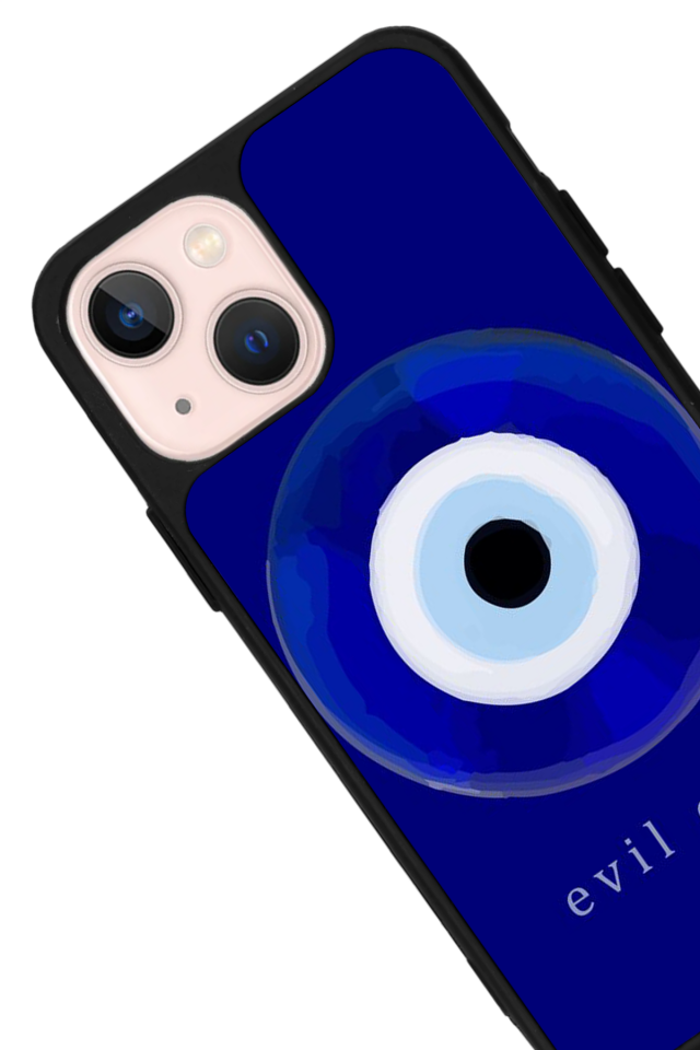 iPhone 14 Plus Uyumlu Nazar Tasarımlı Glossy Premium Kılıf