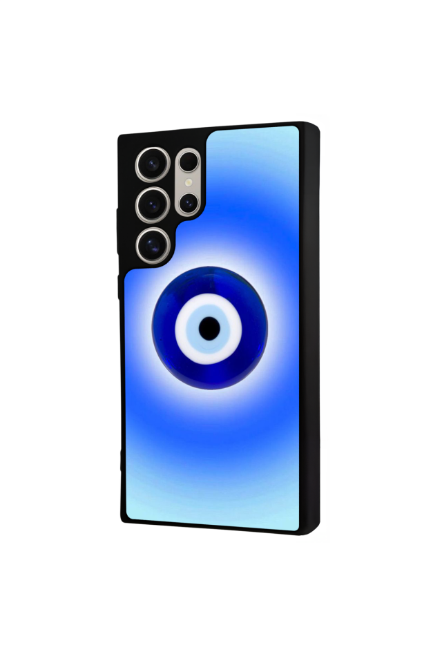 Samsung Galaxy S22 Ultra Uyumlu Nazar Tasarımlı Glossy Premium Kılıf