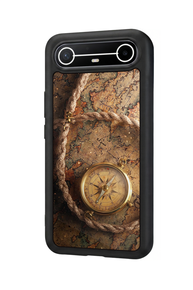 Tecno Spark Slim 5G Uyumlu Pusula Tasarımlı Glossy Premium Kılıf