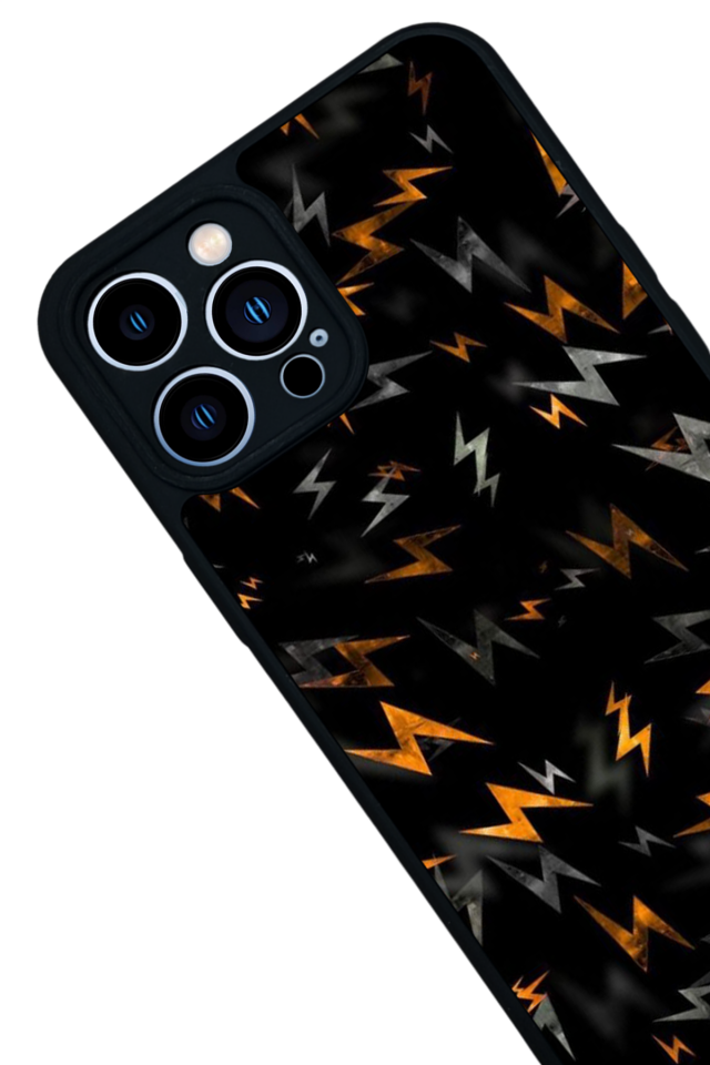iPhone 12 Pro Max Uyumlu Simsek Tasarımlı Glossy Premium Kılıf