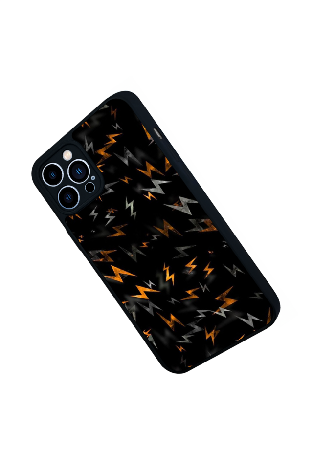 iPhone 12 Pro Max Uyumlu Simsek Tasarımlı Glossy Premium Kılıf