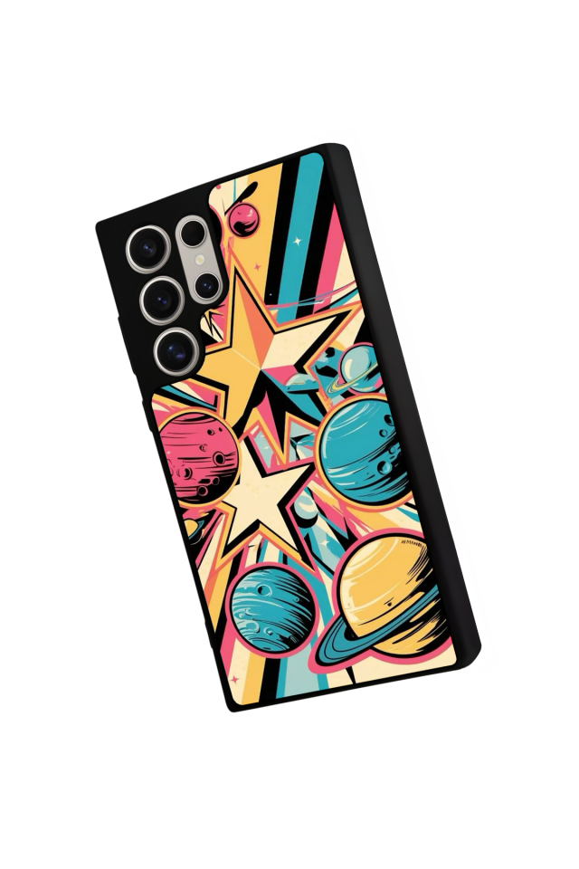 Samsung Galaxy S23 Ultra Uyumlu Uzay Tasarımlı Glossy Premium Kılıf