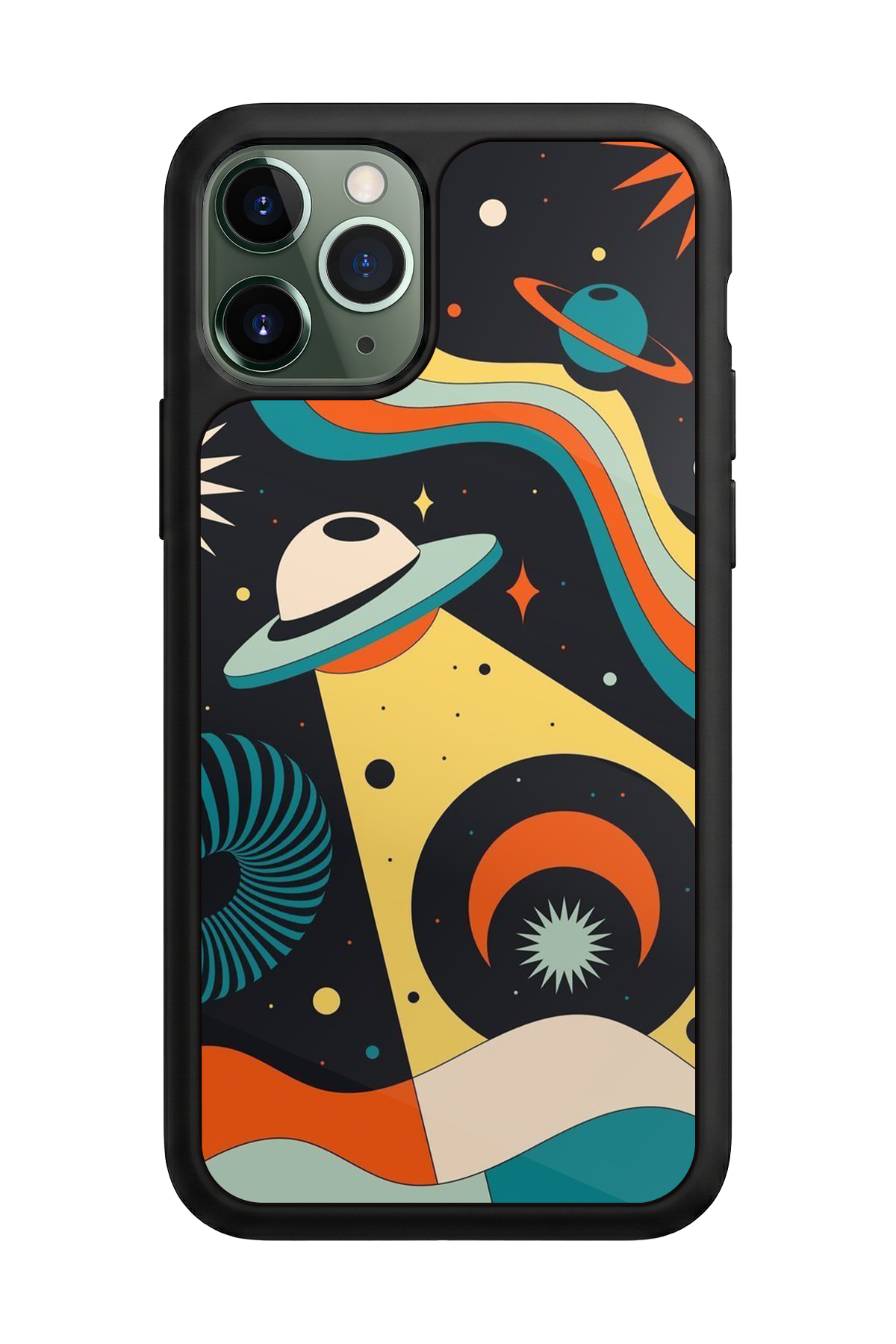 iPhone 11 Pro Uyumlu Uzay Tasarımlı Glossy Premium Kılıf
