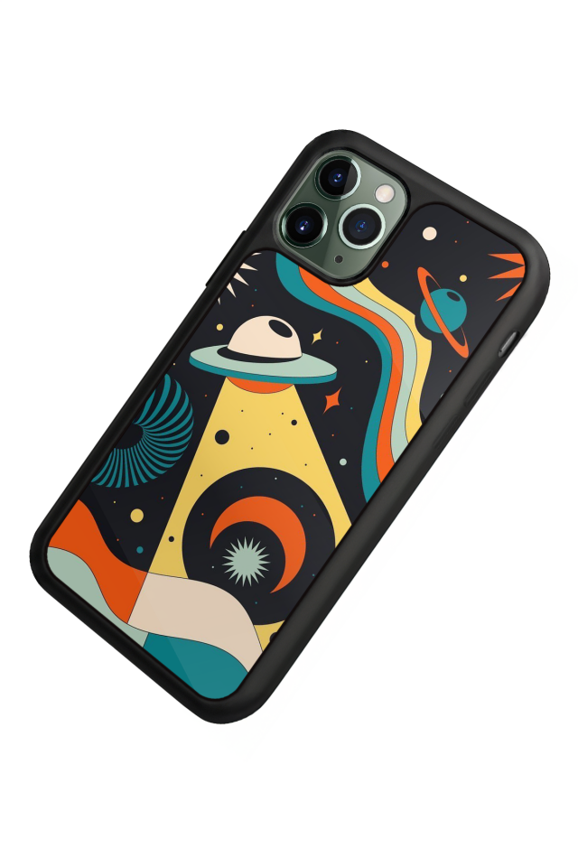 iPhone 11 Pro Uyumlu Uzay Tasarımlı Glossy Premium Kılıf