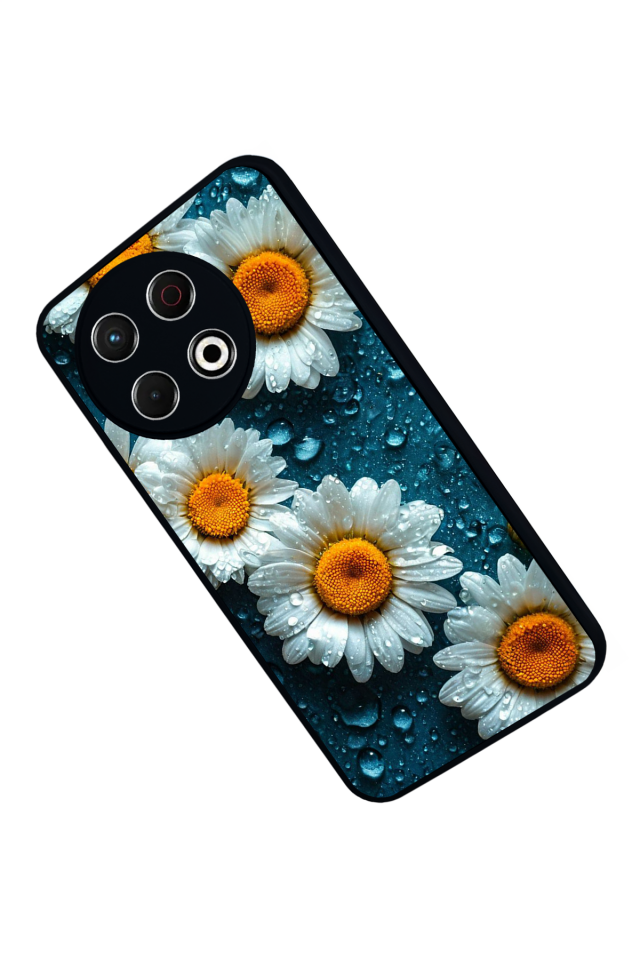 Tecno Spark 30 Pro Uyumlu Cicek Tasarımlı Glossy Premium Kılıf